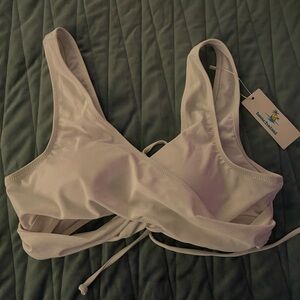 NWT White Swim bikini top